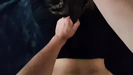 I clean her ass and start fucking her all day