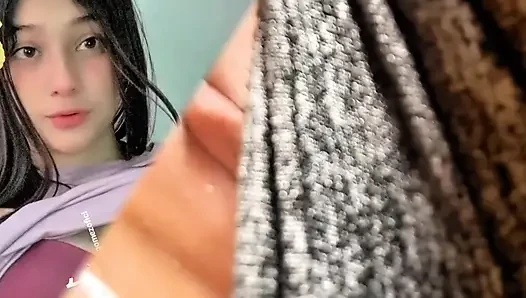 Colombian woman makes video call with her stepfather