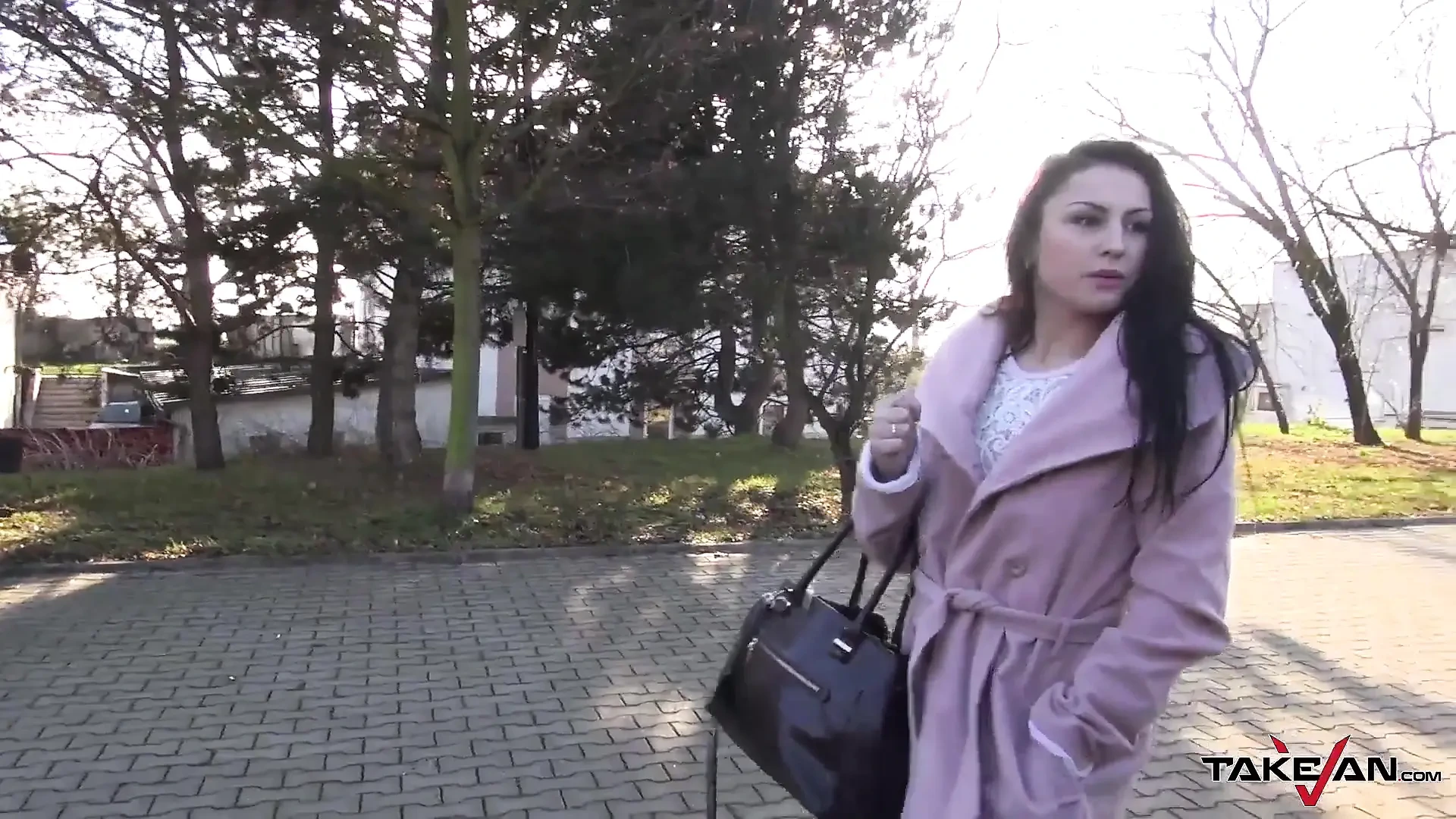 Ride of her life from back seat in driving van