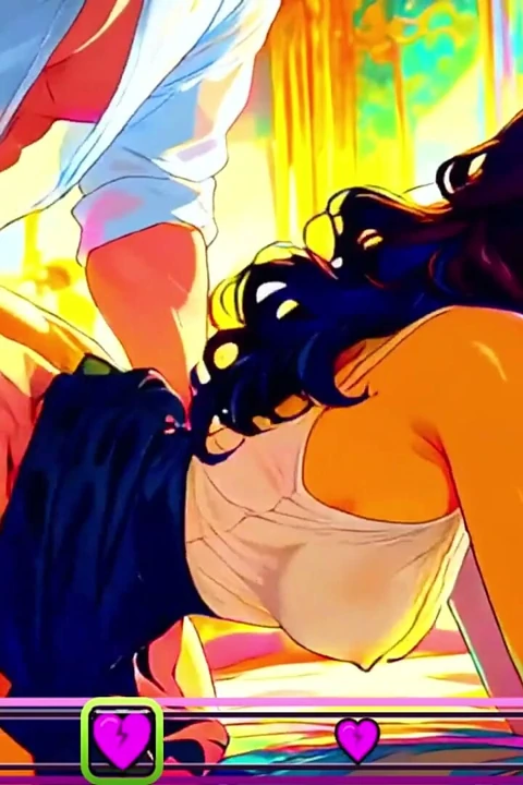 Aldatan çekici çekici resepsiyonist, sansürsüz hentai misafiri için kapıyı aralık bırakıyor