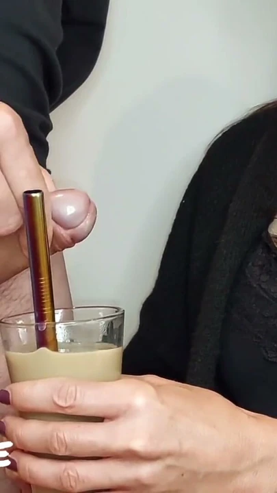 Cum Drinking Wife Part 1: Latte (Milking-time) | Clip 1
