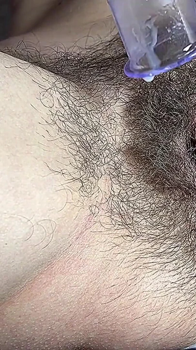 Hairy mommy leaks from vacuum,masturbation | Clip 1