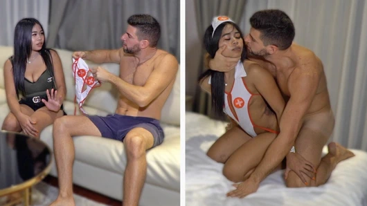 Taylandlı genç hemşire gets becerdin sert