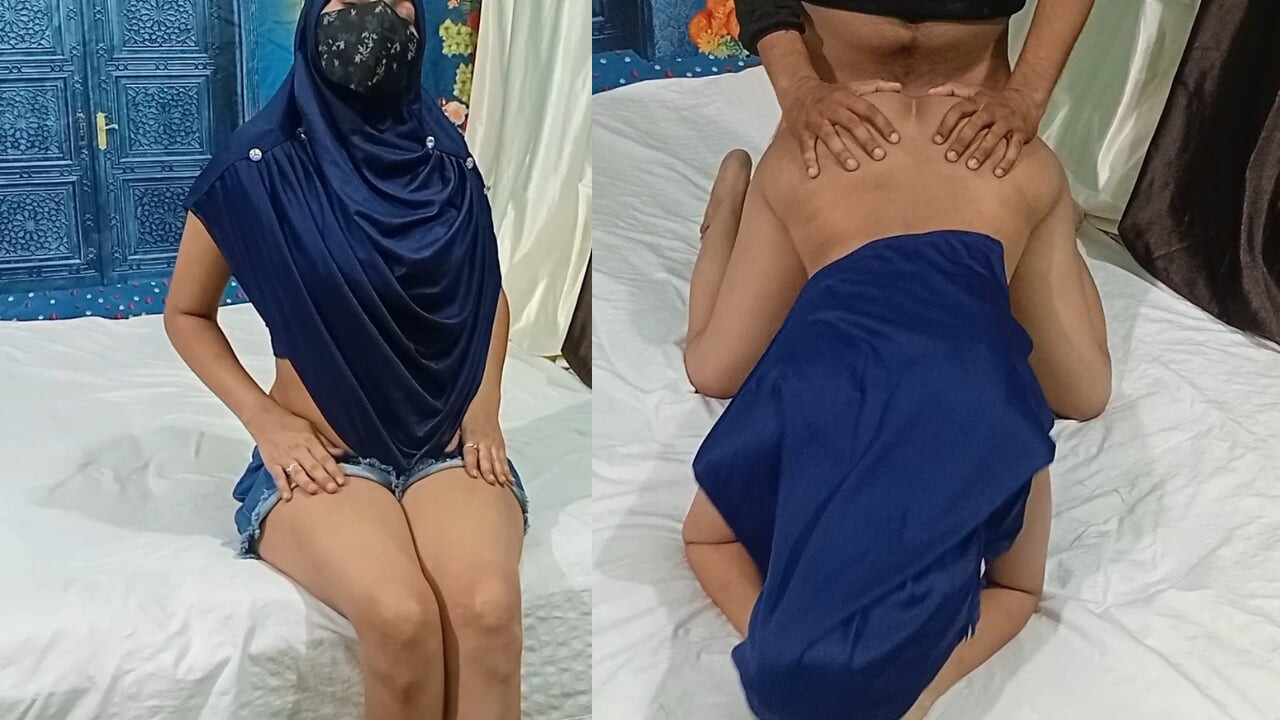 Ateşli tesettürlü kız komşus tarafından sert sikiliyor