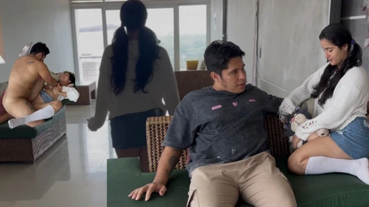 Aldatılan evli kadın evde yokken patron ve dadı sikişiyor!