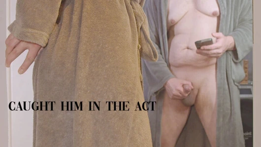 I can't help but get involved- Caught him Jerking off and Helped him Finish quick on my hairy pussy!