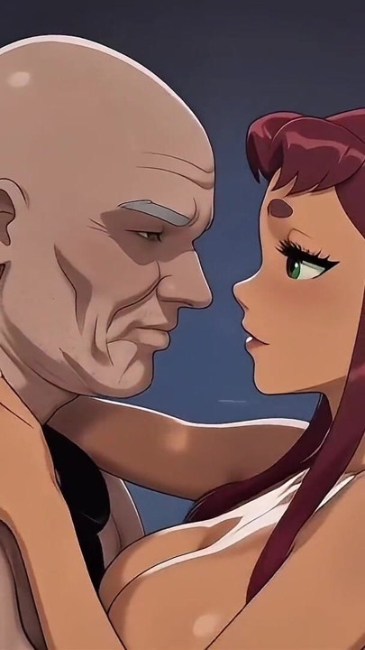 Starfire ve yaşlı adam bir şeyler yapıyor (yapay zeka sapık video) | Klip 2
