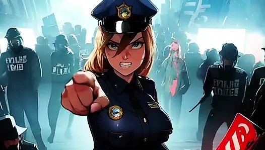 Polisler yeni hentai'deki en iyi yarağı baharatlı tonlardan emiyor