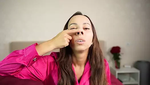 Yatakta burnun sevimli homurtusu