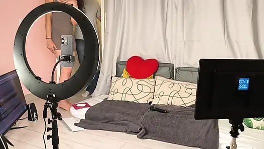 French Camgirl Screams Too Loud Live - Neighbor Joins, Creampie & Squirting