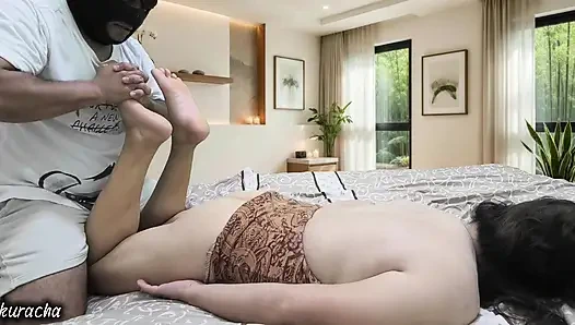 Where Relaxation Turns to Temptation. He's Hands, Her Weakness.