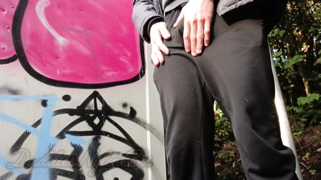 Hairy Sissy in Nylons - Jerking Off in the Nature