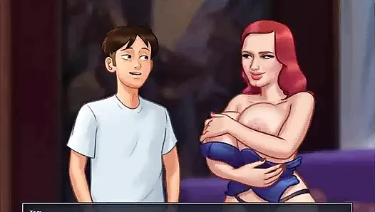 Yaz mevsimi efsanesi: azgın genç erkek avcısı orta yaşlı seksi kadın pizzacı adamla sikişiyor bölüm 196,197