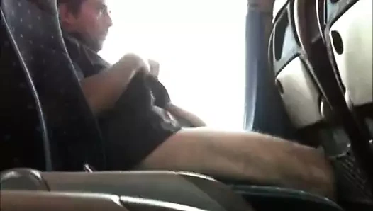 Jerkoff in a bus