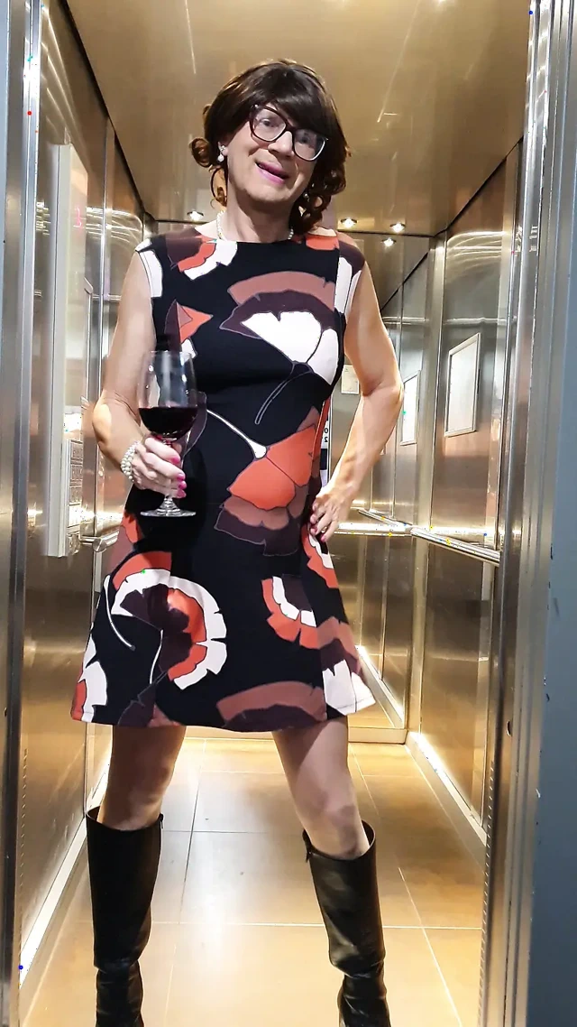 Tits and cock in hotel elevator