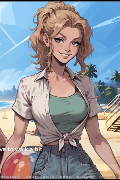 Yeni Kız Arkadaşım [ Tabu Hentai Oyunu ] Bölüm 24 İki Güzel Kız Kardeşimle Plajda Bir Gün!