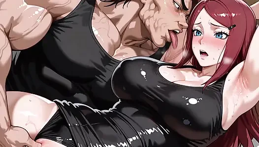 Yujiro (Baki) x Kushina (Naruto)
