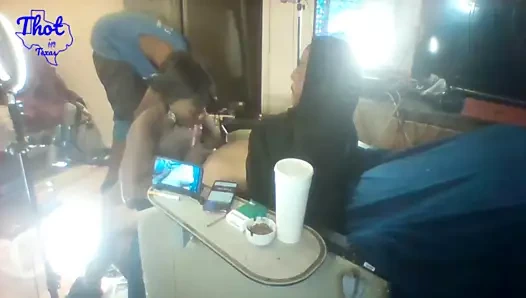 Thot Teksas'ta - kasabada bu zenci iri güzel kadın gibi aşağı iniyor