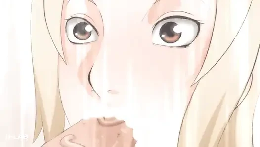 Tsunade bu yarağı gerçek olgun bir kadın gibi yalıyor