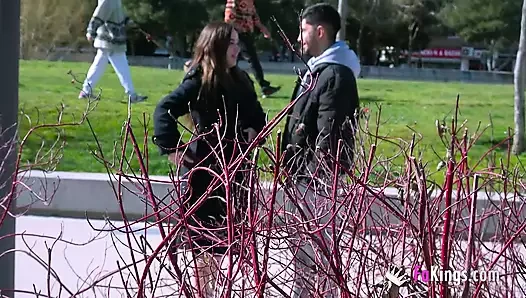 Marta Villalobos is very horny. She goes out to Madrid looking for cock