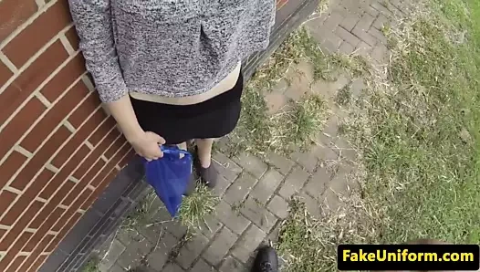 amatör uk geniş fucked tarafından tehlikeli polis açık havada