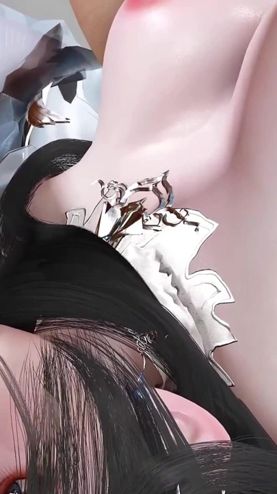 3 boyutlu süper sevimli kostümlü hatun iki büyük yarakla üçlü seks yapıyor