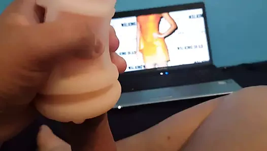 Lauren Cohan Jerk off Challenge with fleshlight cumshot