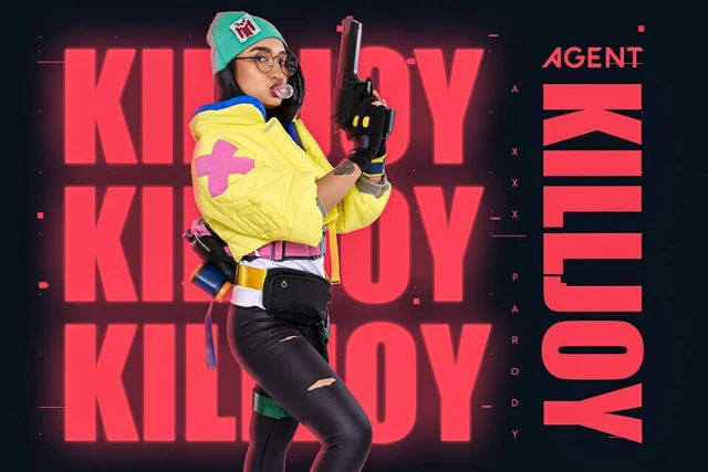 Vrcosplayx - cesur killjoy sizi ıslak kedi ile ödüllendirirken busty avery siyah - vr porno