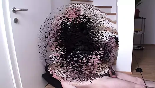 Bizarre bayan jessica verir siyah naylon çorap footjob