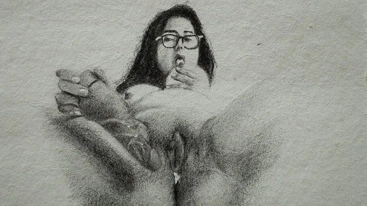 Seksi latin hatun büyük dildo lofi asmr ile mastürbasyon yapıyor erotik sanat
