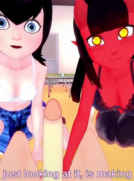 Soyunma odasında succubus ve mavis drakula meru
