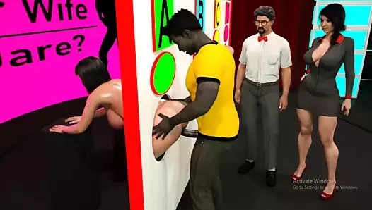 Vadideki Lily: koca karısının büyük zenci yarağı tarafından televizyonda sikilmesini izliyor - s3e69