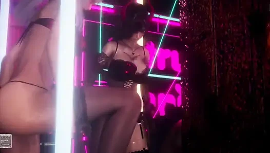 B023 üç kadın bakış açısıyla insan köleleri kırbaçlıyor