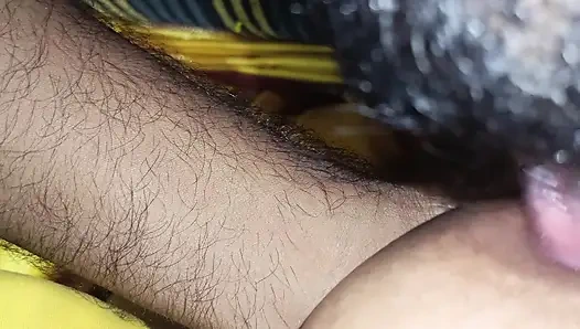 Yellow saree hot breast nipple licking