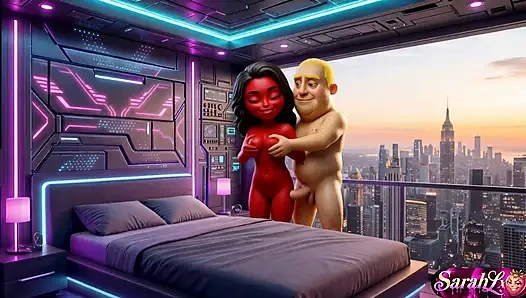 Yatak odasında romantik çift a-i hentai asmr