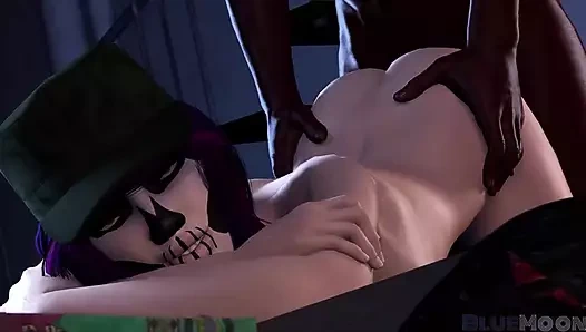 Asker kızın büyük kıçı büyük bir siyah çük tarafından becerdin