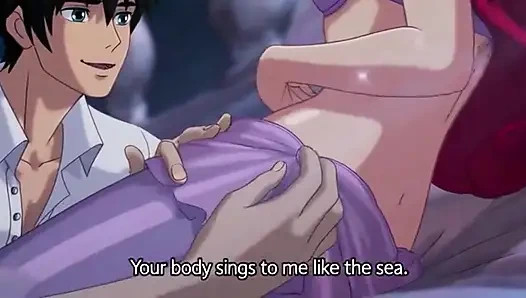 Ariel & Eric moonlit balcony passion - Romantic 3D Anime Love