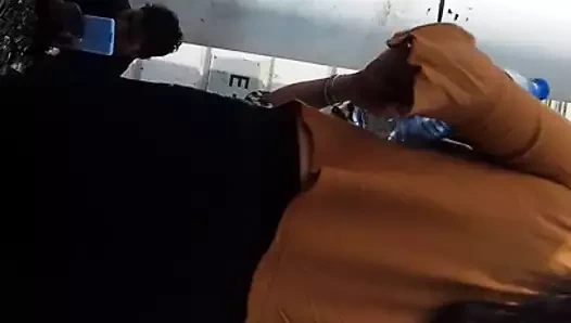 Bellyful Girl in Tight Jeans