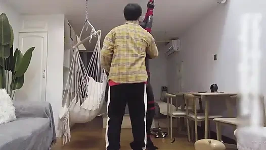 Mz11-lateks takım elbise bağlama ve kırbaçlama