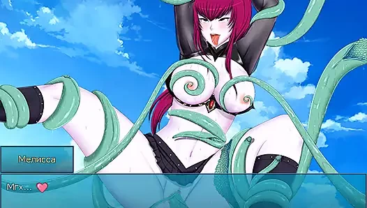 Birçok yaraklı bir canavar güzel bir kızın amcığı, götü ve ağzıyla eğleniyor. Üçlü penetrasyon