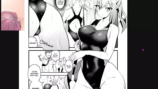 Bilinmeyen tüylü hentai'ye yaklaşma