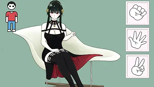 Cachipun with waifu - güzel yor forger ile taş, kağıt, makas oynuyor