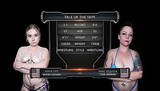Nikki sequoia vs kaiia eve kadın güreşi