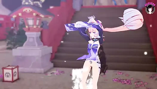 Seksi xinhai dans ediyor ve fışkırtıyor (3 boyutlu hentai)