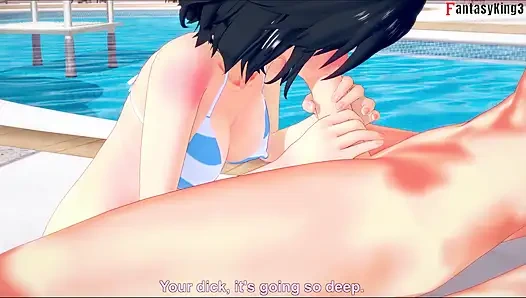 Ryuko matoi ahegao havuzda seks - killlakill
