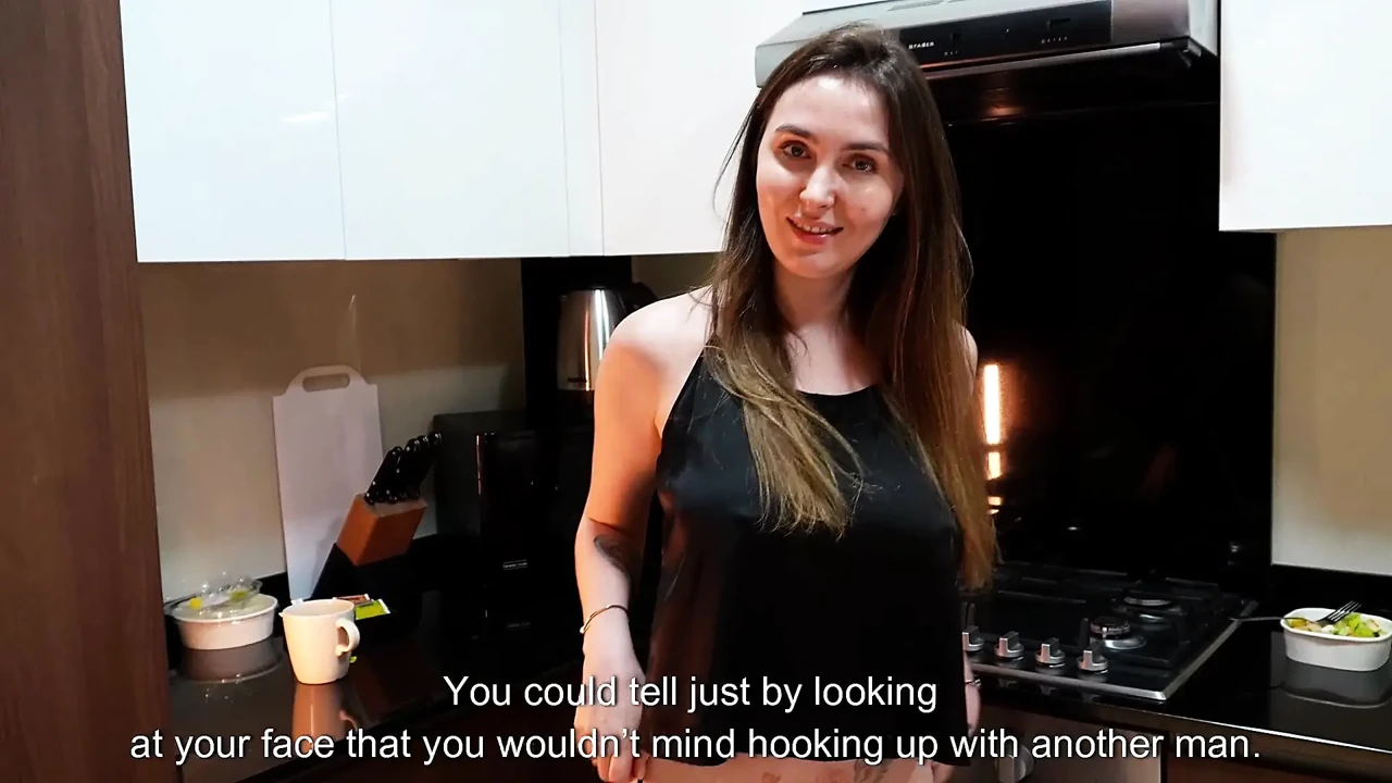 POV: Stepmom Gives Me a Secret Kitchen Blowjob After Staring at My Cock Under the Table
