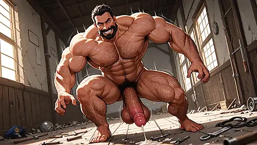 Büyük azgın beyaz erkekler boşalıyor