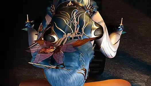 3 boyutlu azgın sürtük bebek çıplak büyük göğüslerini çok sert sikiyor