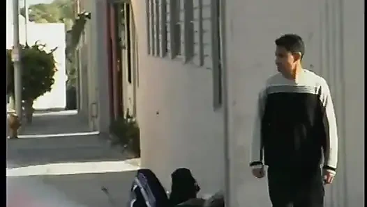 Indian dude gets his hard cock deep throated by white boy