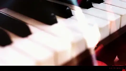 Koyu saçlı tanrıça büyük bir yarak emiyor ve derin bir uzun sikişiyor